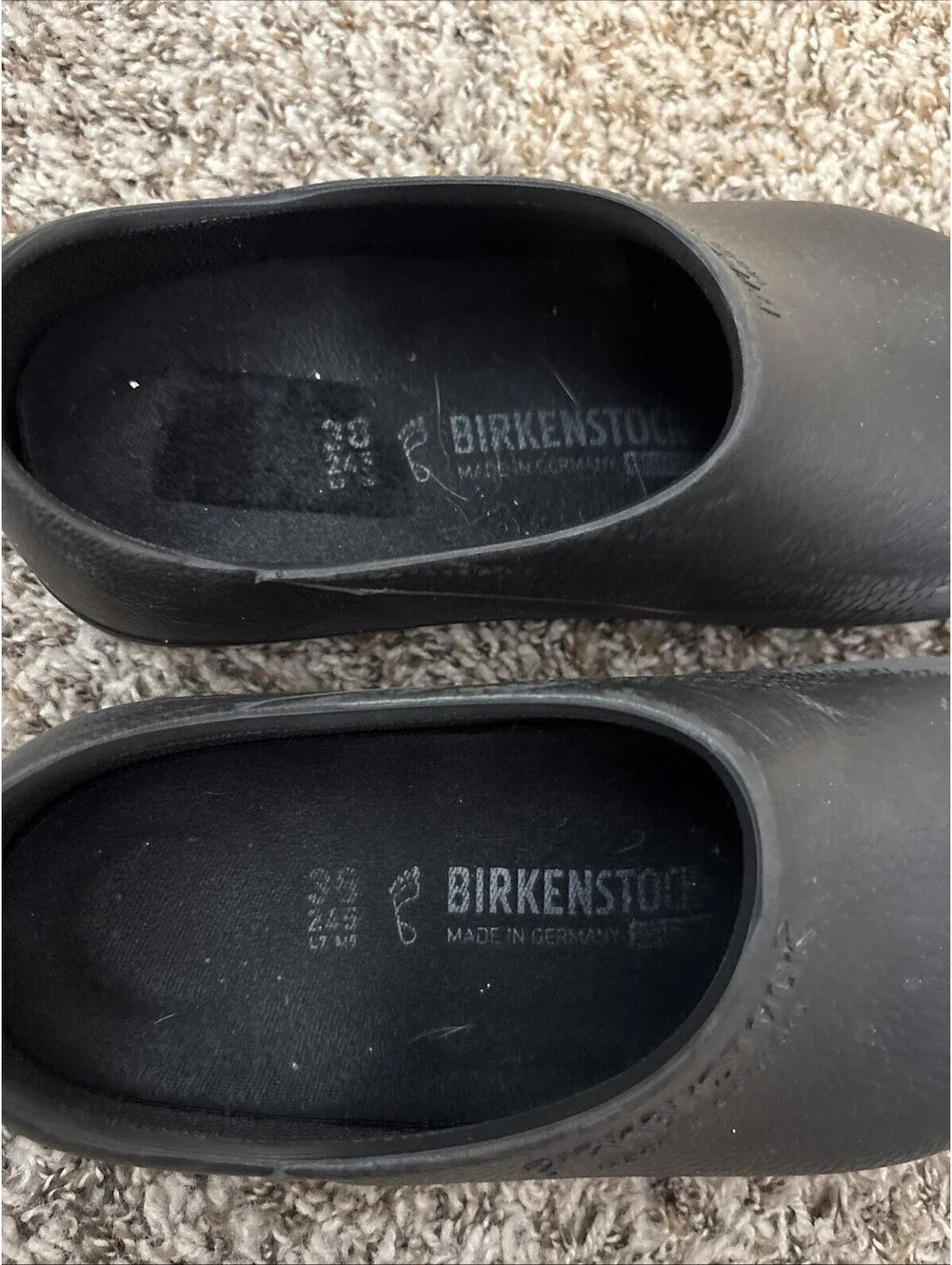 Birkenstock Profi Birki Women's Size 7 Black Walking Nursing Work Clogs Shoes